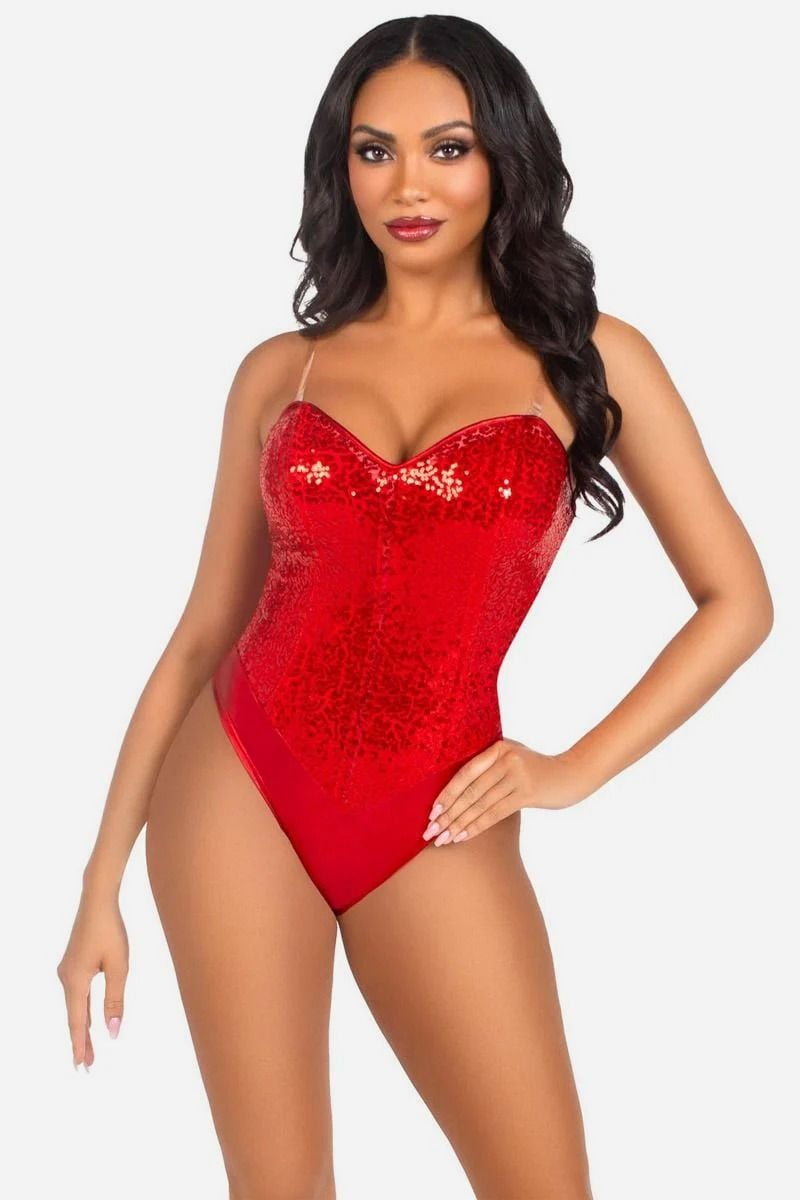 Červené sexy body 2786