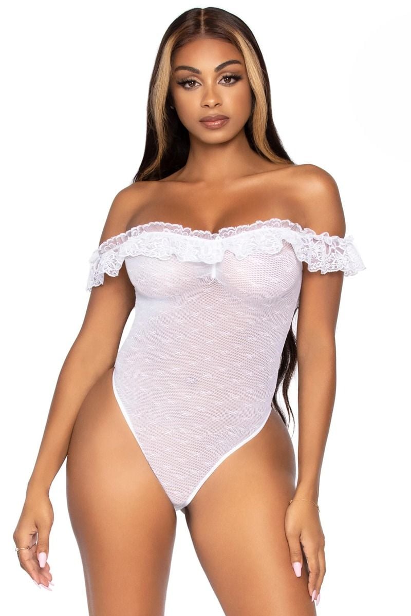 Bílé body s krajkou 89269