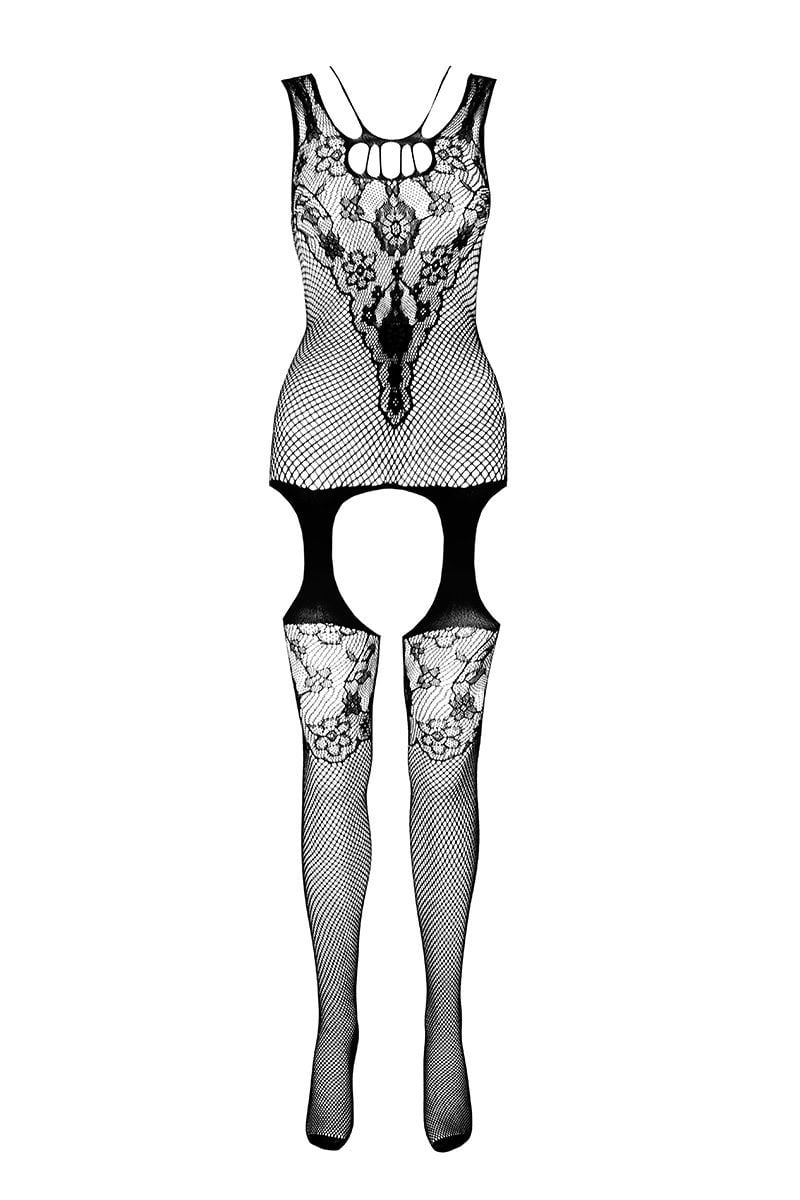 Černé bodystockings ECO BS011