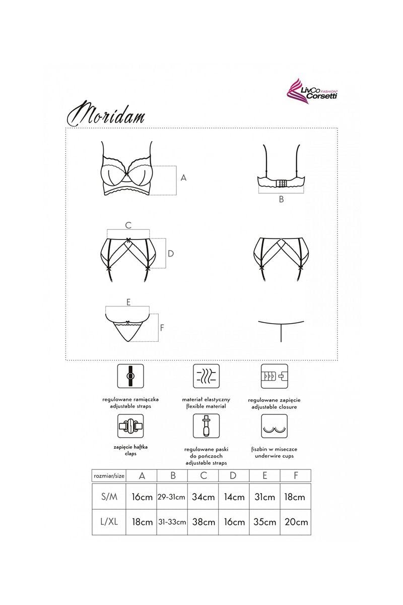 Černý krajkový set Moridam