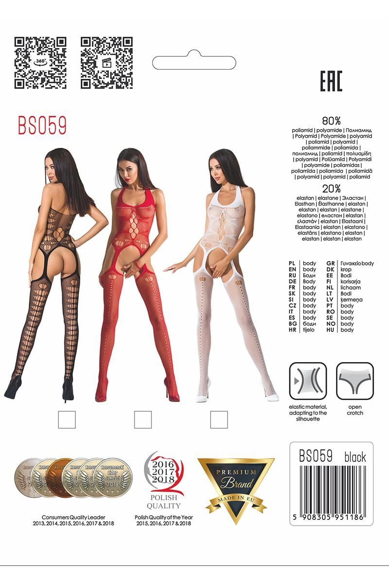 Černé bodystockings BS059