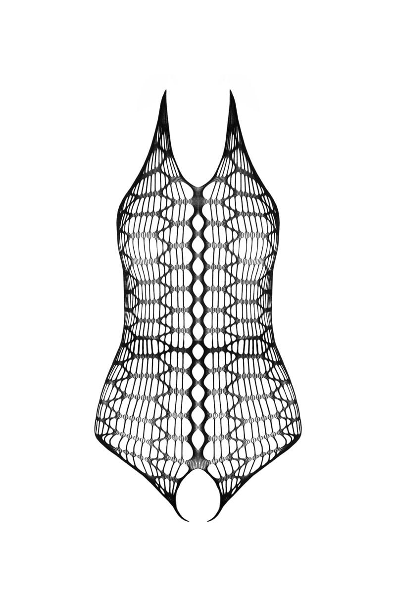 Černé crotchless body BS087