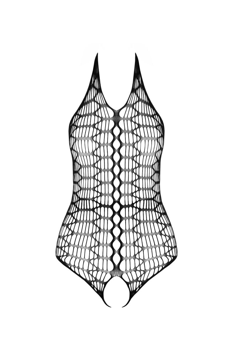 Černé crotchless body BS087