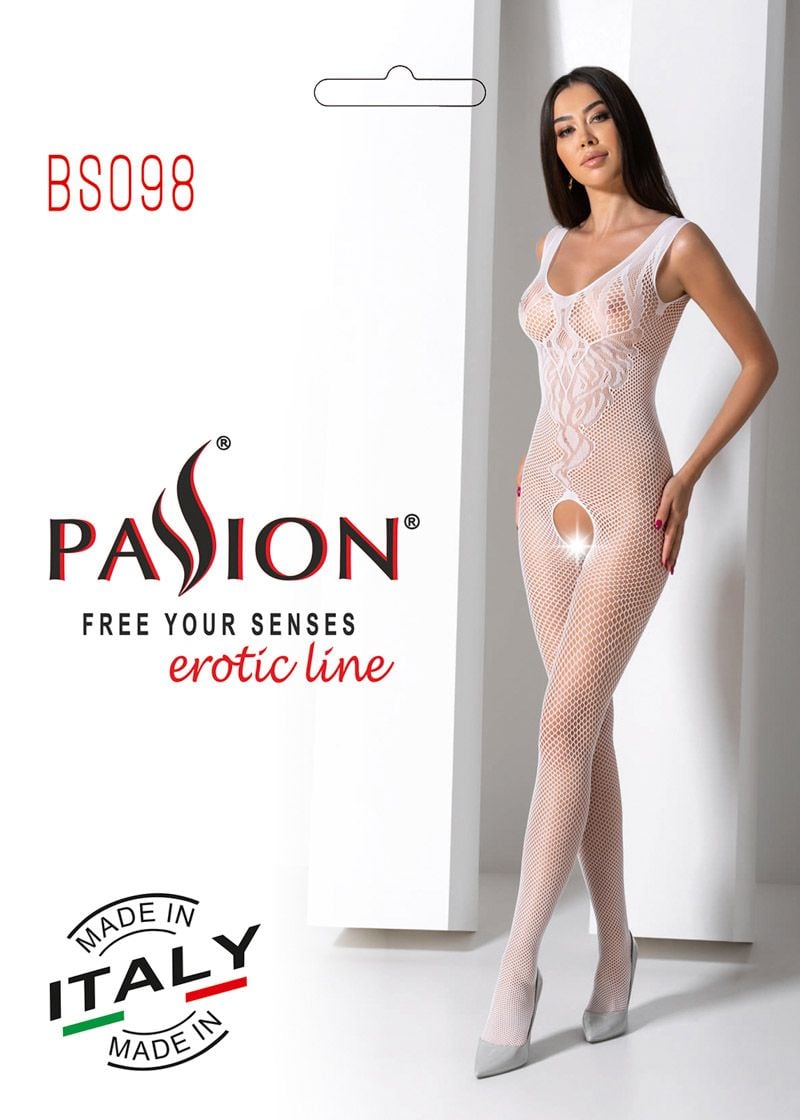 Bílé bodystockings BS098
