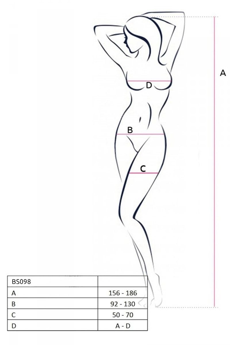 Černé bodystockings BS098