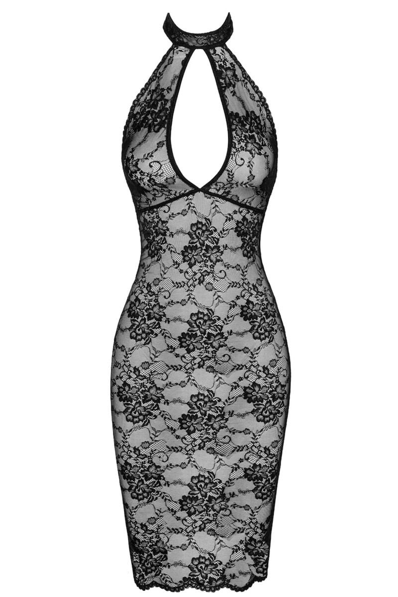 Černé krajkové sexy šaty Nocturne F338