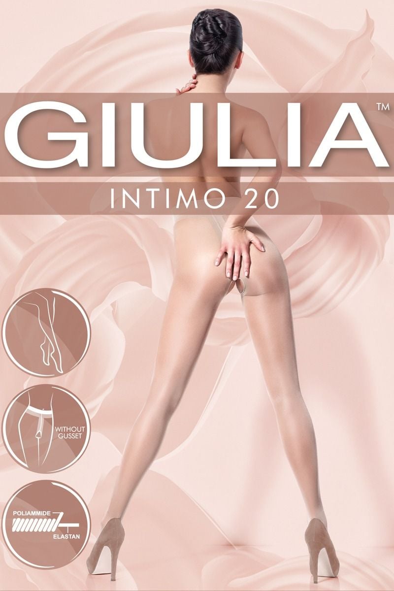 Tělové crotchless punčochy Intimo 20den