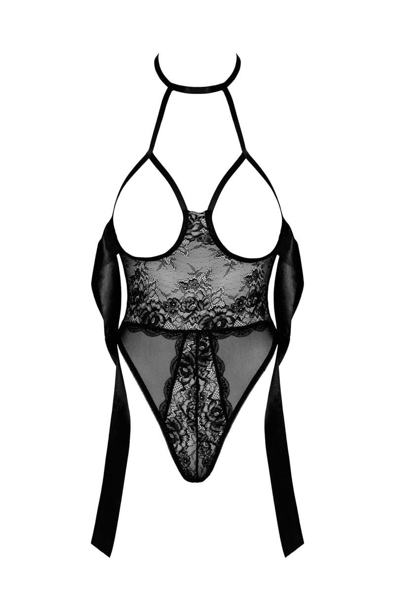 Černé krajkové body KISS246