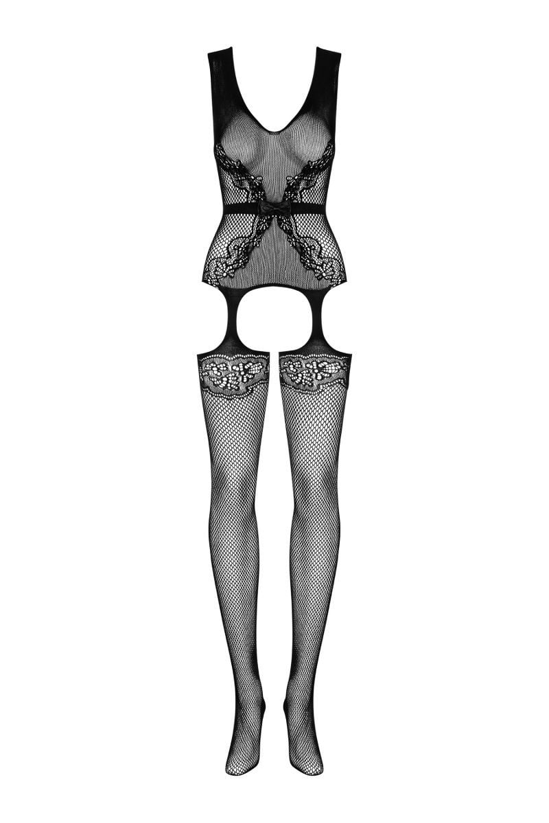 Černé bodystockings F217