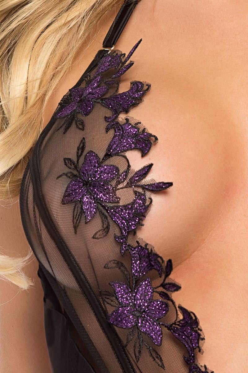 Černé krajkové body Dark Romance