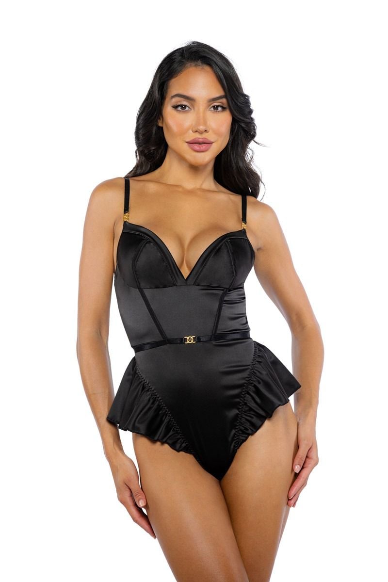 Černé body s volánem Cleopatra