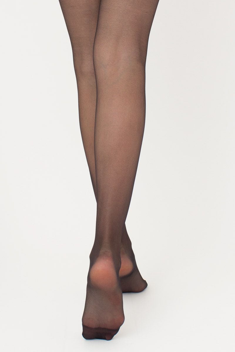 Černé punčochy se zesílenou sedací částí Like 15DEN