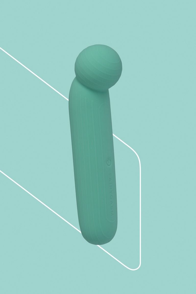 Zelený cestovní vibrátor s masážní hlavicí Lust Tree 14cm