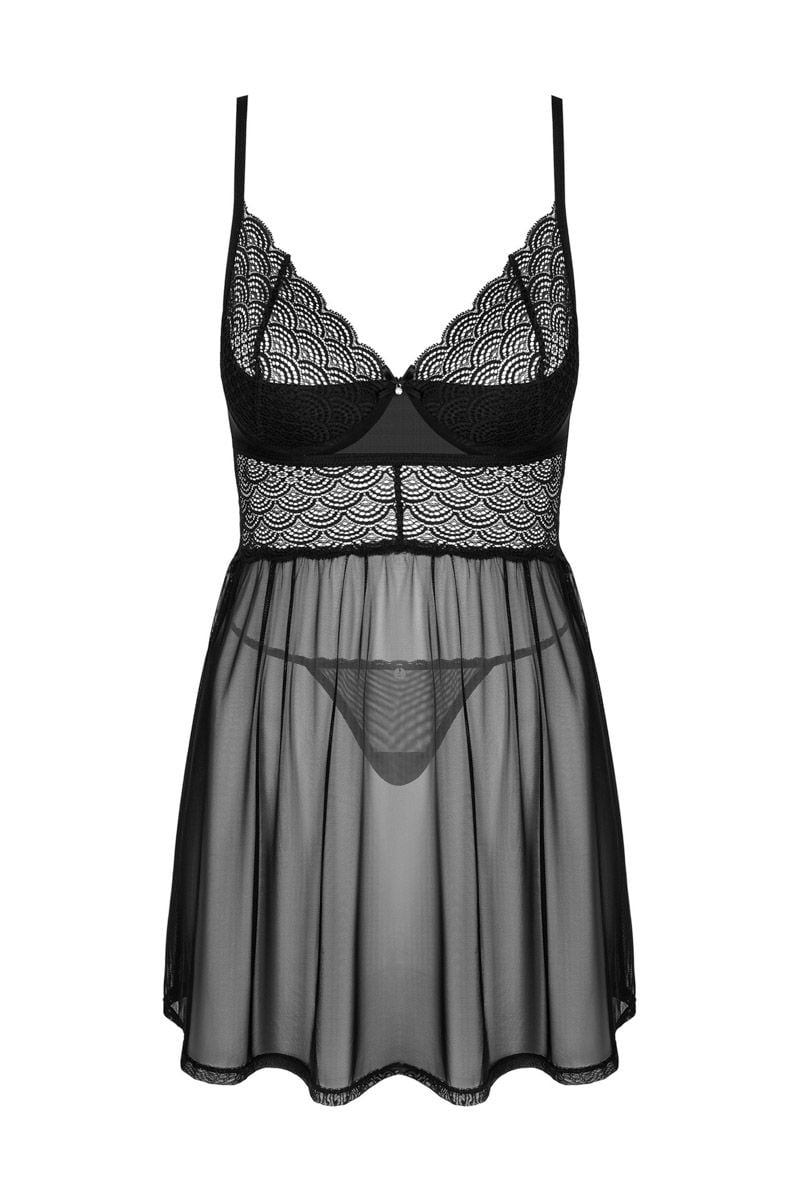 Černá babydoll košilka Chemeris