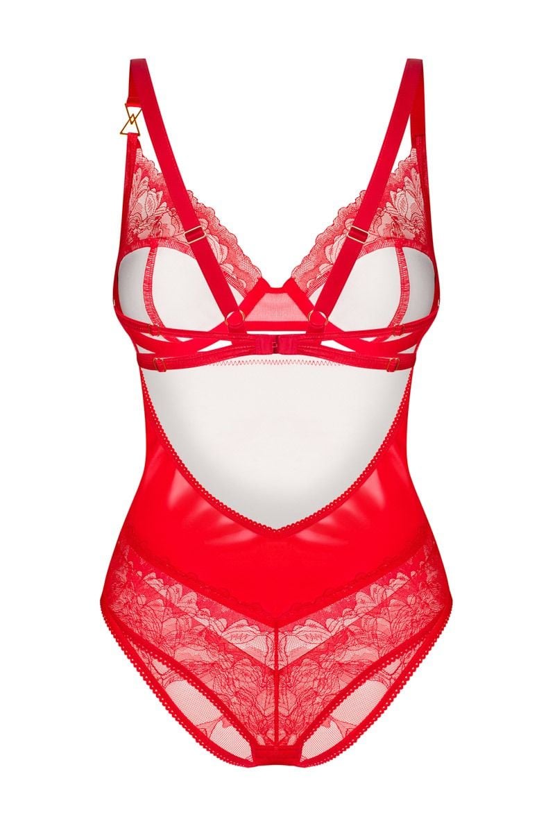 Červené krajkové body Aliosa