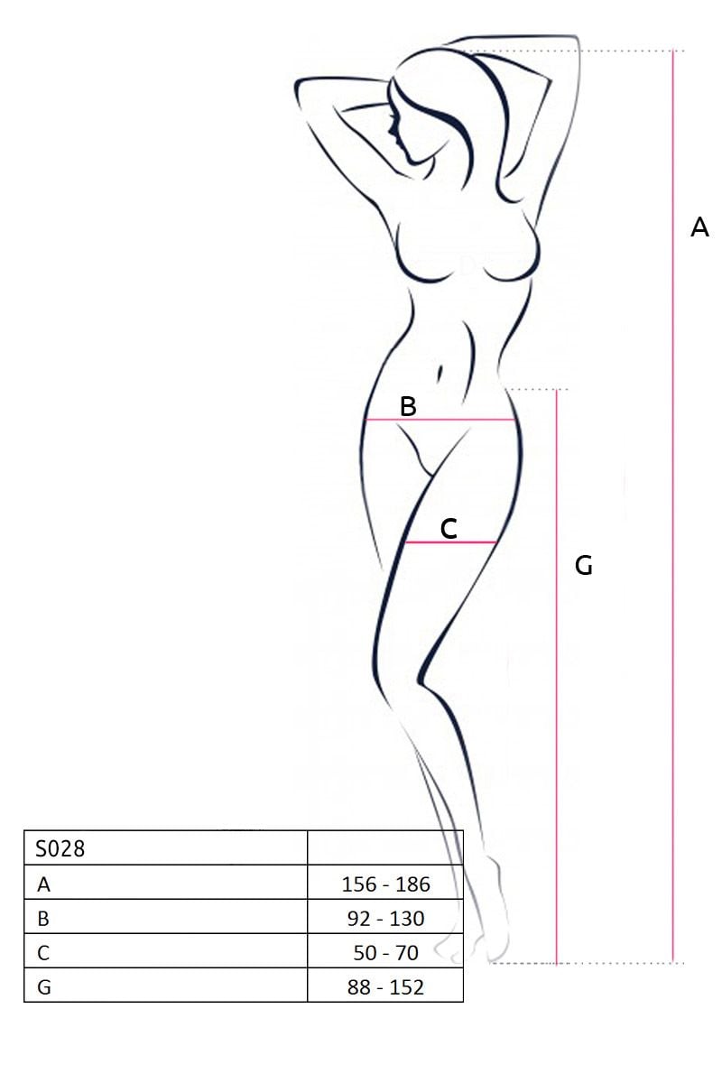 Bílé open-crotch punčochy S028