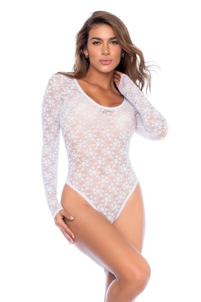 Bílé krajkové body 8917