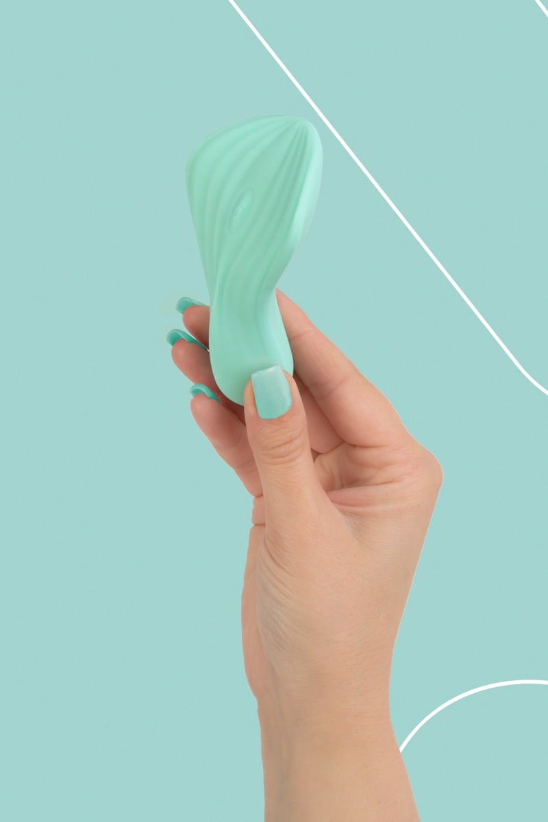 Zelený vibrátor pro stimulaci klitorisu SilkenTouch